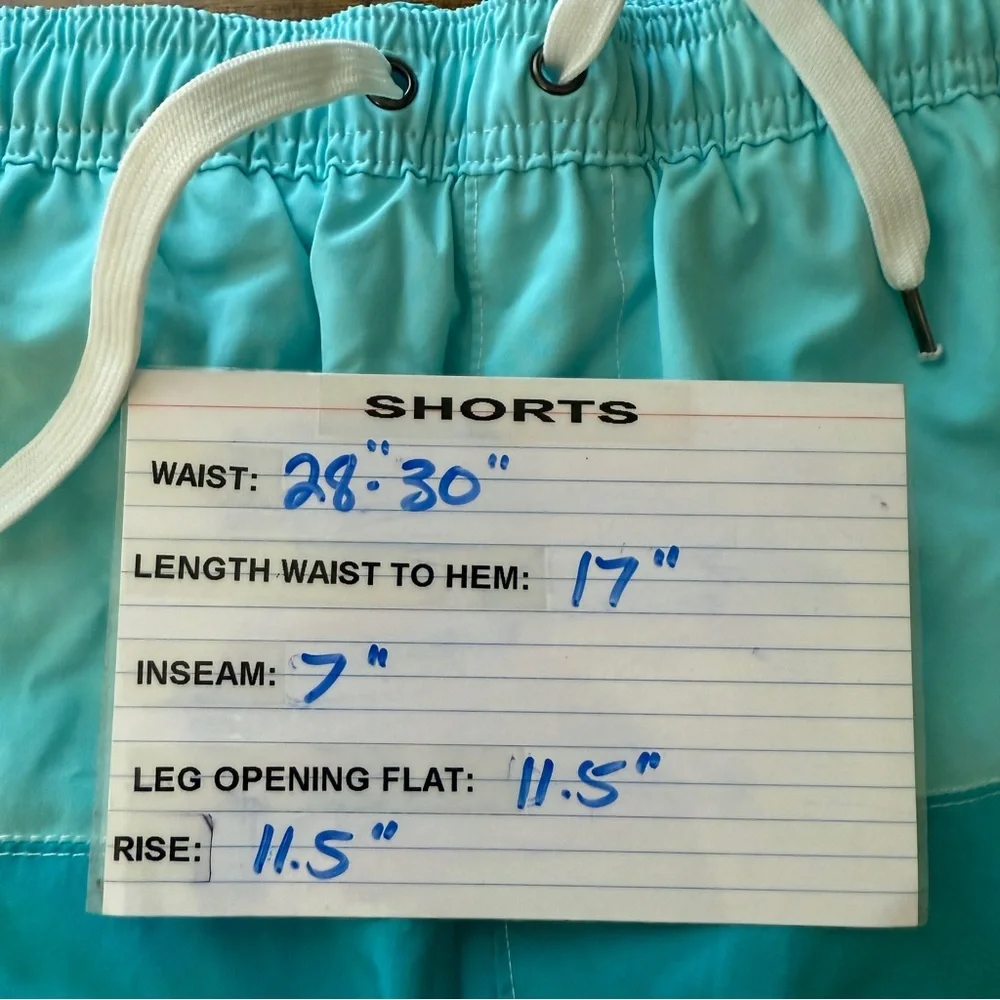 Sonoma Swim Trunks Board Shorts Men’s Size Small Turquoise Lined Beach Lake Pool